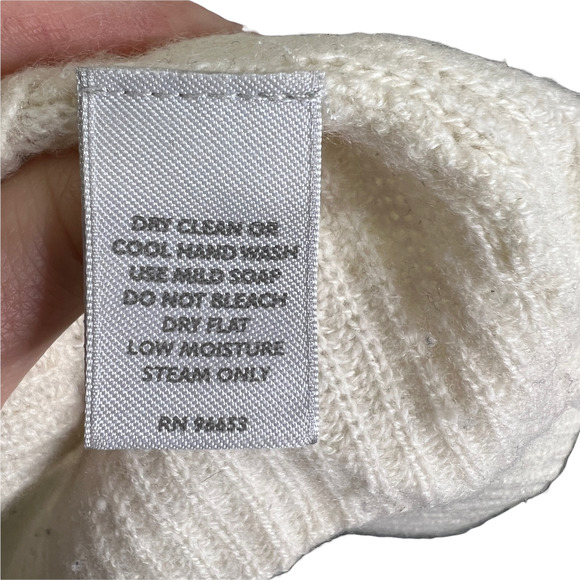 Christopher Fischer Women's Sweater Cashmere Pullover Cream Knit Turtleneck Sz S - Picture 9 of 9